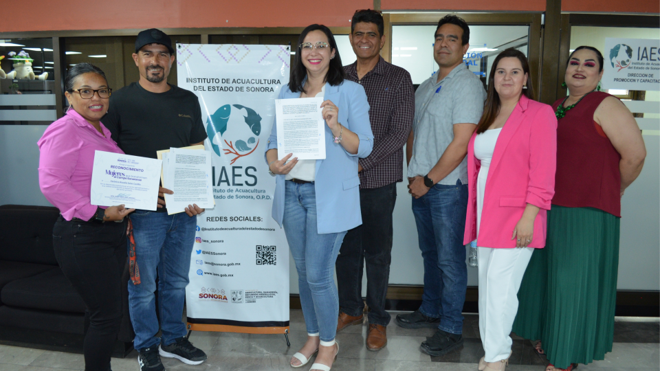IAES y Jóvenes Ecopescadores impulsan producción sustentable de callo de hacha en Bahía de Kino